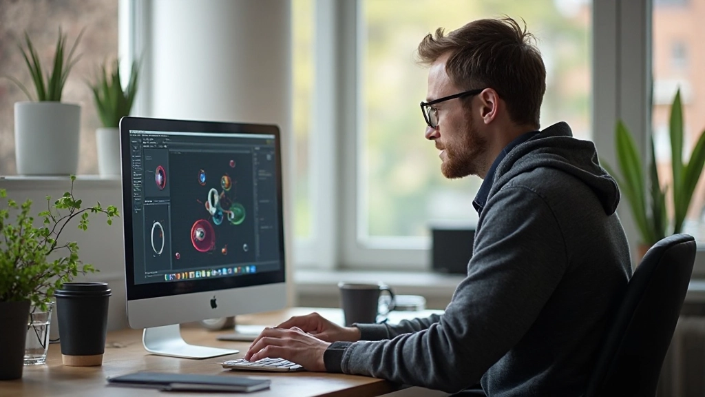 Close-up van designer die iteratieve wijzigingen aanbrengt in Figma ontwerp