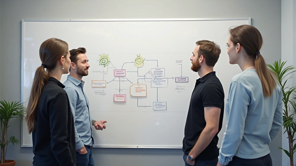 Whiteboard met workflow mapping